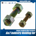 China supplier 3 grade 6.8 zinc nickel full threaded rod nut and bolt